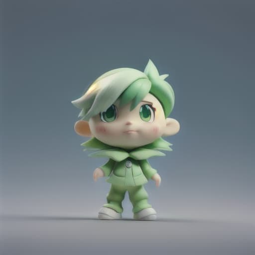  Ralts pokemon green hair (creature pokemon) white body small boy chibi baby cute hyperrealistic, full body, detailed clothing, highly detailed, cinematic lighting, stunningly beautiful, intricate, sharp focus, f/1. 8, 85mm, (centered image composition), (professionally color graded), ((bright soft diffused light)), volumetric fog, trending on instagram, trending on tumblr, HDR 4K, 8K