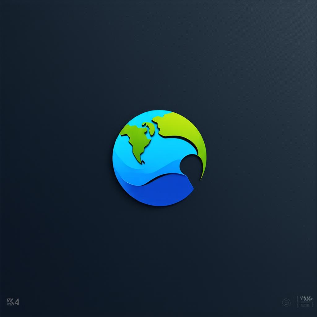  Logo, Logo de la Terre, style moderne minimaliste