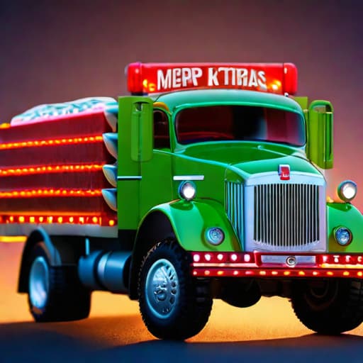  Truck Christmas, truck in a Christmas bow, the most Christmas truck ever hyperrealistic, full body, detailed clothing, highly detailed, cinematic lighting, stunningly beautiful, intricate, sharp focus, f/1. 8, 85mm, (centered image composition), (professionally color graded), ((bright soft diffused light)), volumetric fog, trending on instagram, trending on tumblr, HDR 4K, 8K