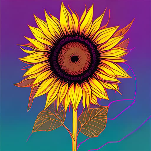 nvinkpunk whimsical nature sunflower vibrant