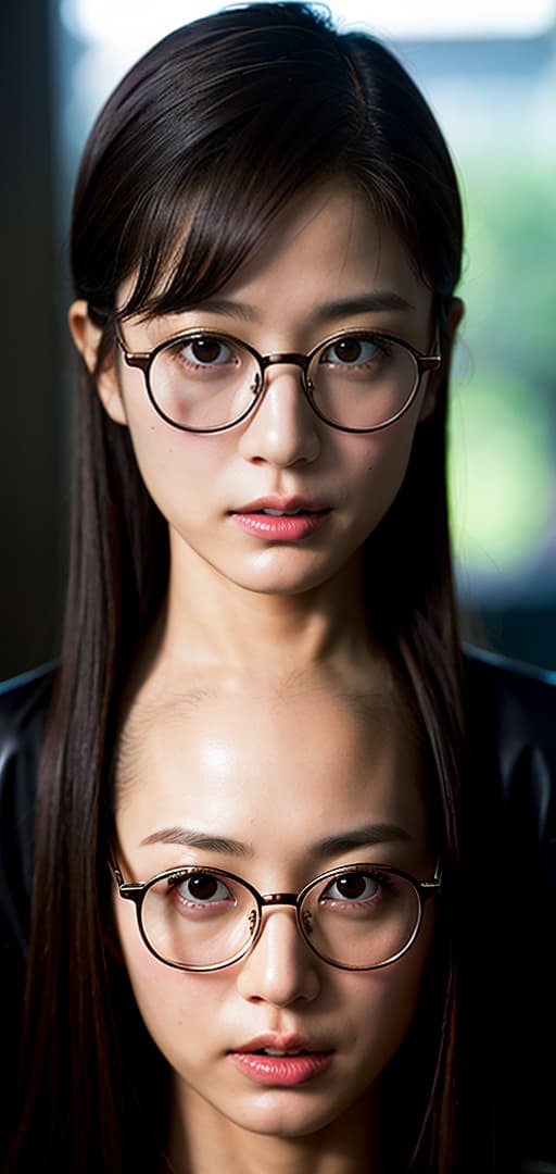  Best quality, masterpiece, ultra high res, (photorealistic:1.4), raw photo, (detail face:1.3), (realistic skin), deep shadow, dramatic lighting, intelligent, glasses, science, Gen Hoshino, Takeshi Sato, Ryoichi Mura, androgynous, ARATA, deep shadow, dramatic lighting, portrait, portrait size, unedited, symmetrical balance