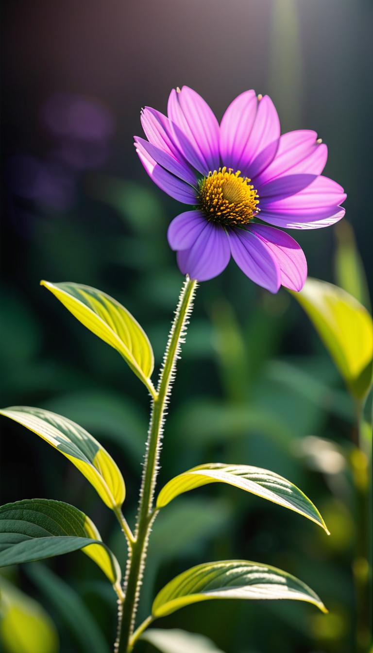  Professional 3D model of A purple flower . Rendered with Octane, the model is highly detailed,dramatic lighting. hyperrealistic, full body, detailed clothing, highly detailed, cinematic lighting, stunningly beautiful, intricate, sharp focus, f/1. 8, 85mm, (centered image composition), (professionally color graded), ((bright soft diffused light)), volumetric fog, trending on instagram, trending on tumblr, HDR 4K, 8K