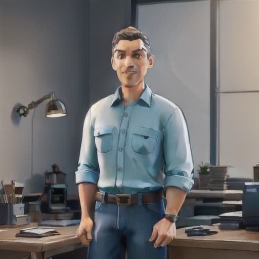  a farmer standing in front of a office desk facing the employee in a post office hyperrealistic, full body, detailed clothing, highly detailed, cinematic lighting, stunningly beautiful, intricate, sharp focus, f/1. 8, 85mm, (centered image composition), (professionally color graded), ((bright soft diffused light)), volumetric fog, trending on instagram, trending on tumblr, HDR 4K, 8K