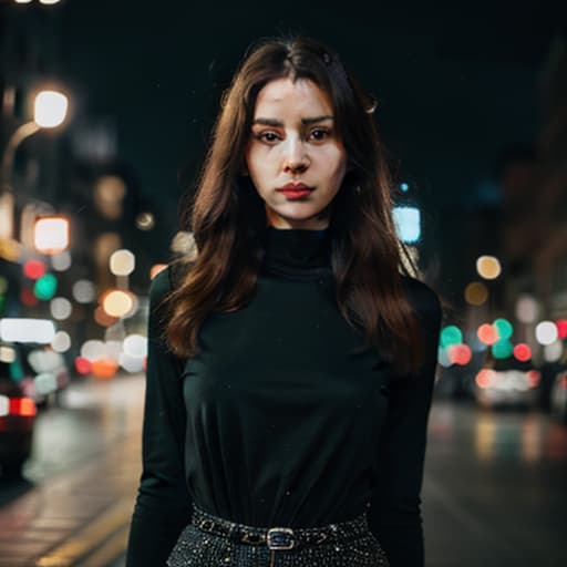  polaroid photo, night photo, photo of 24 y.o beautiful woman, pale skin, bokeh, motion blur hyperrealistic, full body, detailed clothing, highly detailed, cinematic lighting, stunningly beautiful, intricate, sharp focus, f/1. 8, 85mm, (centered image composition), (professionally color graded), ((bright soft diffused light)), volumetric fog, trending on instagram, trending on tumblr, HDR 4K, 8K