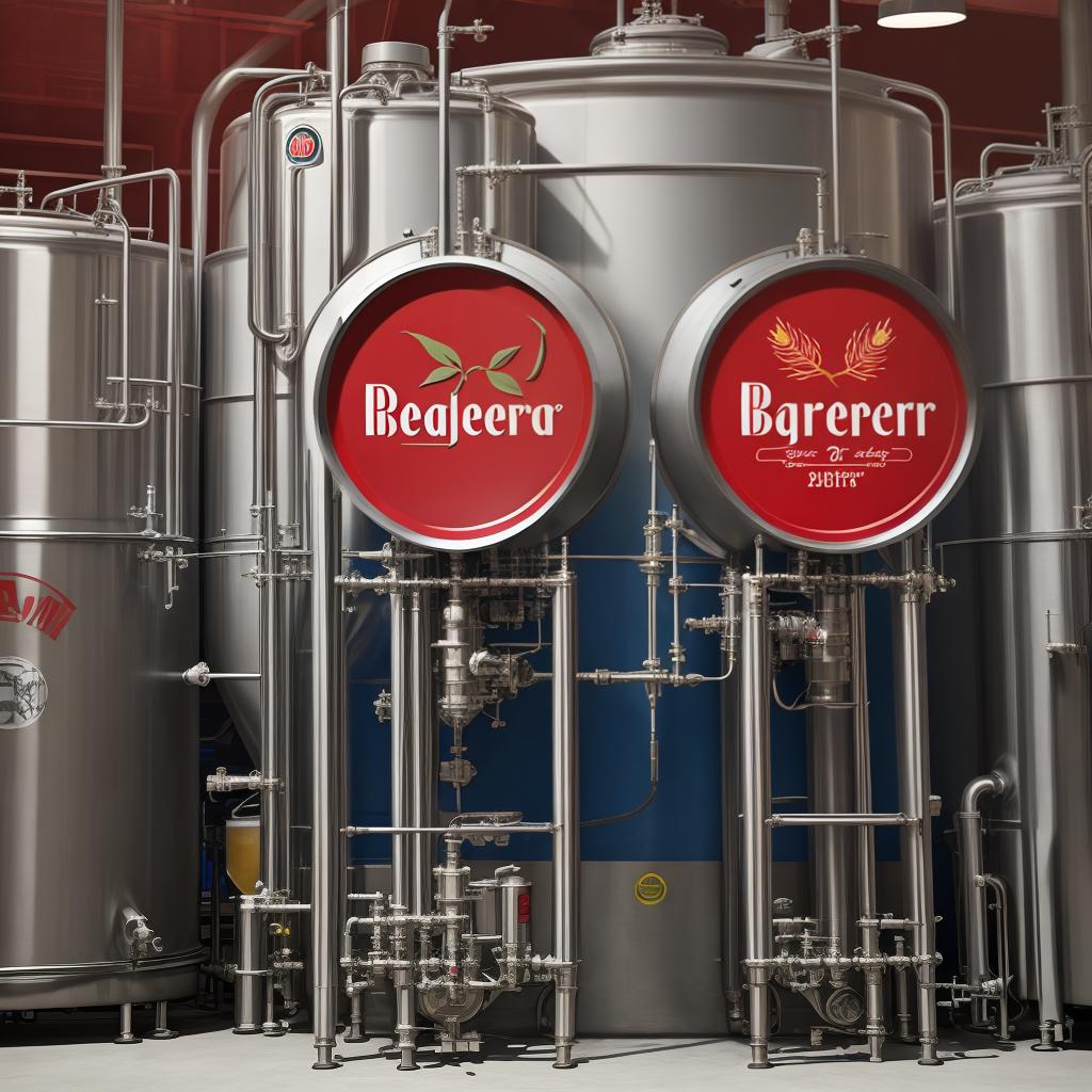  masterpiece, best quality, create a logo of a factory of beer with a red circle and inside the circle the logo of bayer a big glass of beer and a big Lagers word