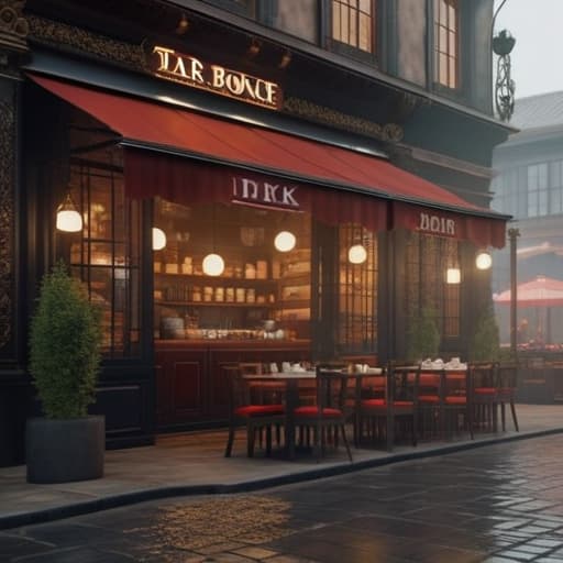  Tar cafe Shop ,masterpiece,highquality,highres,8k, hyperrealistic, full body, detailed clothing, highly detailed, cinematic lighting, stunningly beautiful, intricate, sharp focus, f/1. 8, 85mm, (centered image composition), (professionally color graded), ((bright soft diffused light)), volumetric fog, trending on instagram, trending on tumblr, HDR 4K, 8K