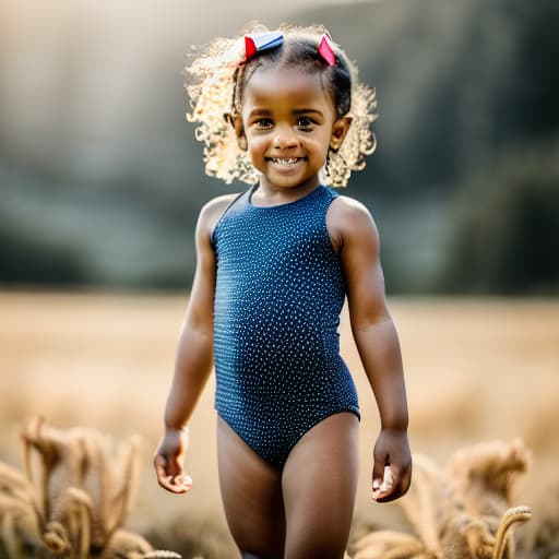  little girl leotard hyperrealistic, full body, detailed clothing, highly detailed, cinematic lighting, stunningly beautiful, intricate, sharp focus, f/1. 8, 85mm, (centered image composition), (professionally color graded), ((bright soft diffused light)), volumetric fog, trending on instagram, trending on tumblr, HDR 4K, 8K