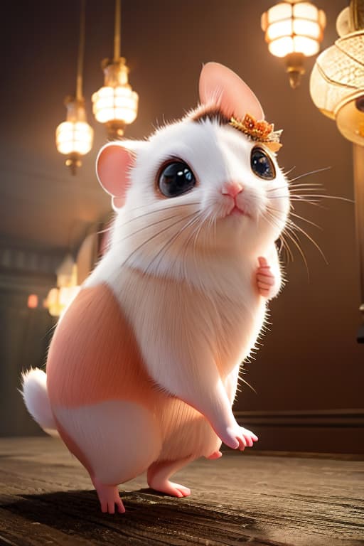  Hamtaro is running fast hyperrealistic, full body, detailed clothing, highly detailed, cinematic lighting, stunningly beautiful, intricate, sharp focus, f/1. 8, 85mm, (centered image composition), (professionally color graded), ((bright soft diffused light)), volumetric fog, trending on instagram, trending on tumblr, HDR 4K, 8K