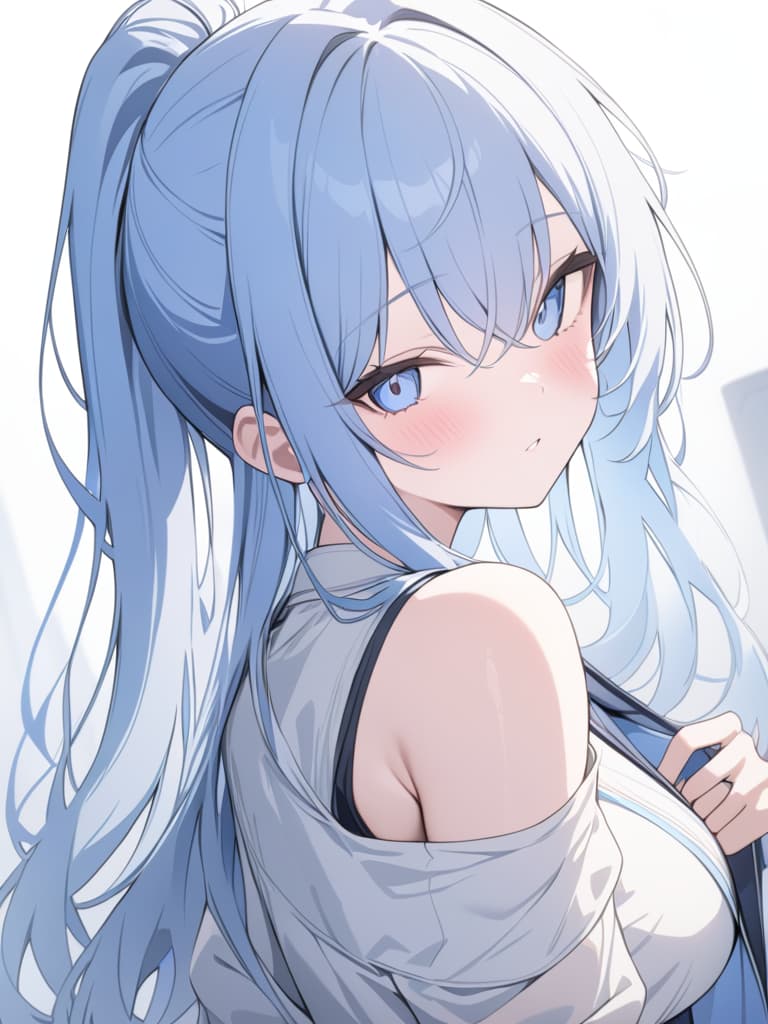  A with a light blue hair wearing a , masterpiece, best quality,8k,ultra detailed,high resolution,an extremely delicate and beautiful,hyper detail