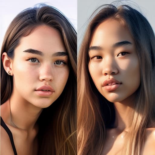  High resolution, photoralistic rendering Charly Jordan and Jennie Kim lovers, woman love woman realistic face, perfect body full body