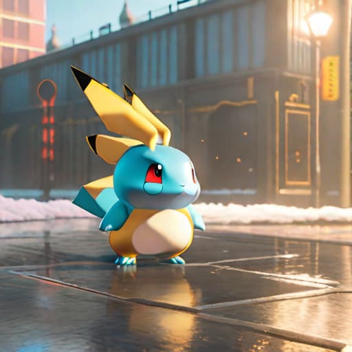  pokemon hyperrealistic, full body, detailed clothing, highly detailed, cinematic lighting, stunningly beautiful, intricate, sharp focus, f/1. 8, 85mm, (centered image composition), (professionally color graded), ((bright soft diffused light)), volumetric fog, trending on instagram, trending on tumblr, HDR 4K, 8K