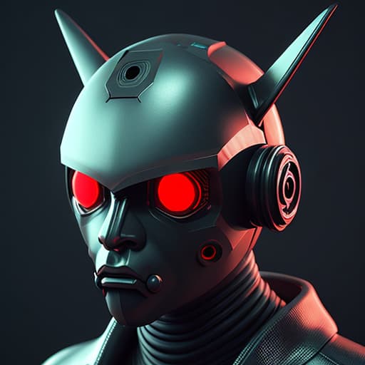  Cyber punk, oni mask, 3 d render beeple, compound eye of insect