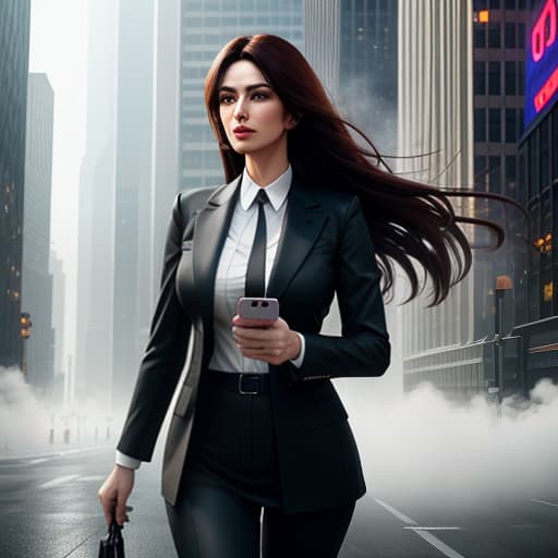  A brunette is walking, dialing SMS on her phone, in a strict business suit, hits her head against a pillar, a city, crowd, accident, blow. hyperrealistic, full body, detailed clothing, highly detailed, cinematic lighting, stunningly beautiful, intricate, sharp focus, f/1. 8, 85mm, (centered image composition), (professionally color graded), ((bright soft diffused light)), volumetric fog, trending on instagram, trending on tumblr, HDR 4K, 8K