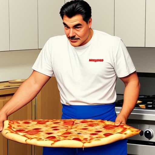  Mario making a big giant pizza