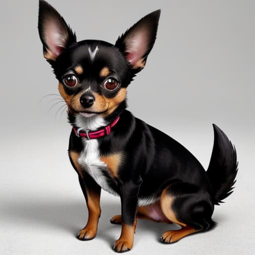  Zombie-like black-tan Chihuahua covered in fecal matter.
