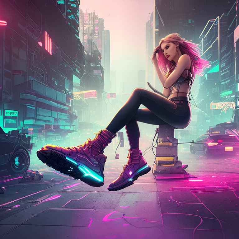 nvinkpunk tween girl, feet, soles, toes, hyperrealistic, full body, detailed clothing, highly detailed, cinematic lighting, stunningly beautiful, intricate, sharp focus, f/1. 8, 85mm, (centered image composition), (professionally color graded), ((bright soft diffused light)), volumetric fog, trending on instagram, trending on tumblr, HDR 4K, 8K