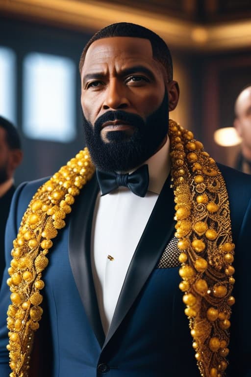  A bewitching african man with a beard as the president of the united states looking his lovely son, 8k photorealistic, cinematic lighting, HD, high details, dramatic, trending on artstation, full body, head shot, film still, stunning photography. award coached, anatomically correct, hyper realistic, super detailed, 4k uhd image, canon eos r3 hyperrealistic, full body, detailed clothing, highly detailed, cinematic lighting, stunningly beautiful, intricate, sharp focus, f/1. 8, 85mm, (centered image composition), (professionally color graded), ((bright soft diffused light)), volumetric fog, trending on instagram, trending on tumblr, HDR 4K, 8K