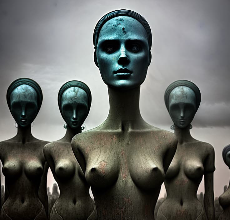  mannequins Beksiński power authority dictator politicus coprofago vermins eye