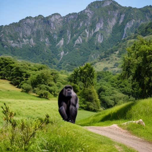 portrait+ style gorilla tag gorilla juking more gorillas hyperrealistic, full body, detailed clothing, highly detailed, cinematic lighting, stunningly beautiful, intricate, sharp focus, f/1. 8, 85mm, (centered image composition), (professionally color graded), ((bright soft diffused light)), volumetric fog, trending on instagram, trending on tumblr, HDR 4K, 8K