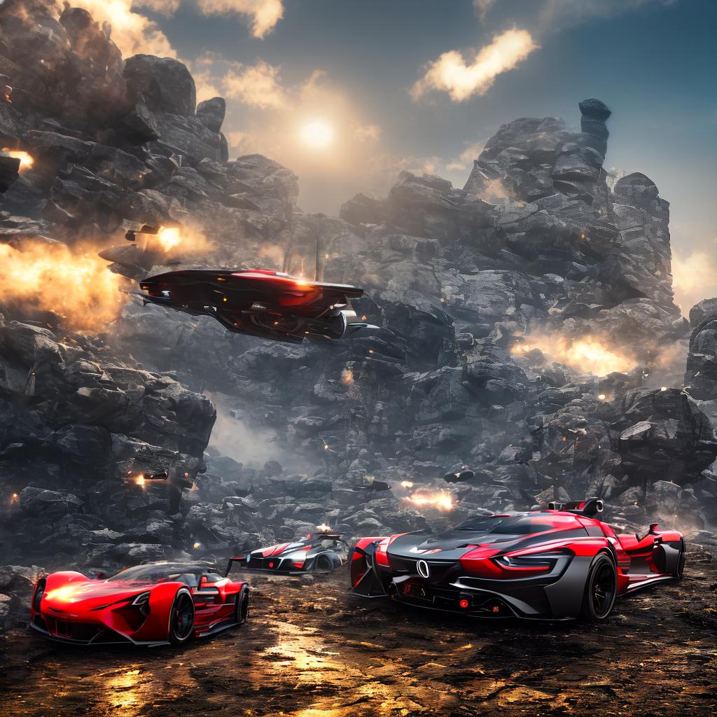 mdjrny-v4 style a futuristic city with red hover car flying by hyperrealistic, full body, detailed clothing, highly detailed, cinematic lighting, stunningly beautiful, intricate, sharp focus, f/1. 8, 85mm, (centered image composition), (professionally color graded), ((bright soft diffused light)), volumetric fog, trending on instagram, trending on tumblr, HDR 4K, 8K