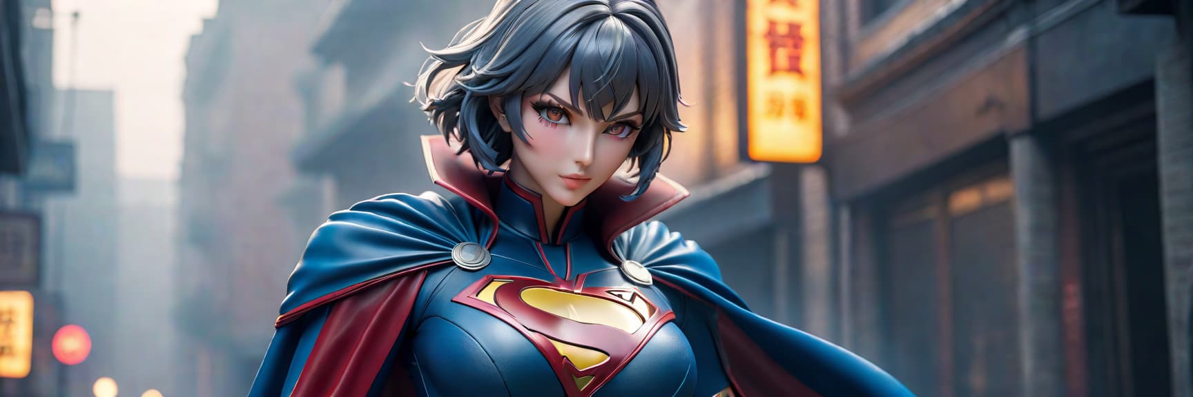  Anime superhero hyperrealistic, full body, detailed clothing, highly detailed, cinematic lighting, stunningly beautiful, intricate, sharp focus, f/1. 8, 85mm, (centered image composition), (professionally color graded), ((bright soft diffused light)), volumetric fog, trending on instagram, trending on tumblr, HDR 4K, 8K