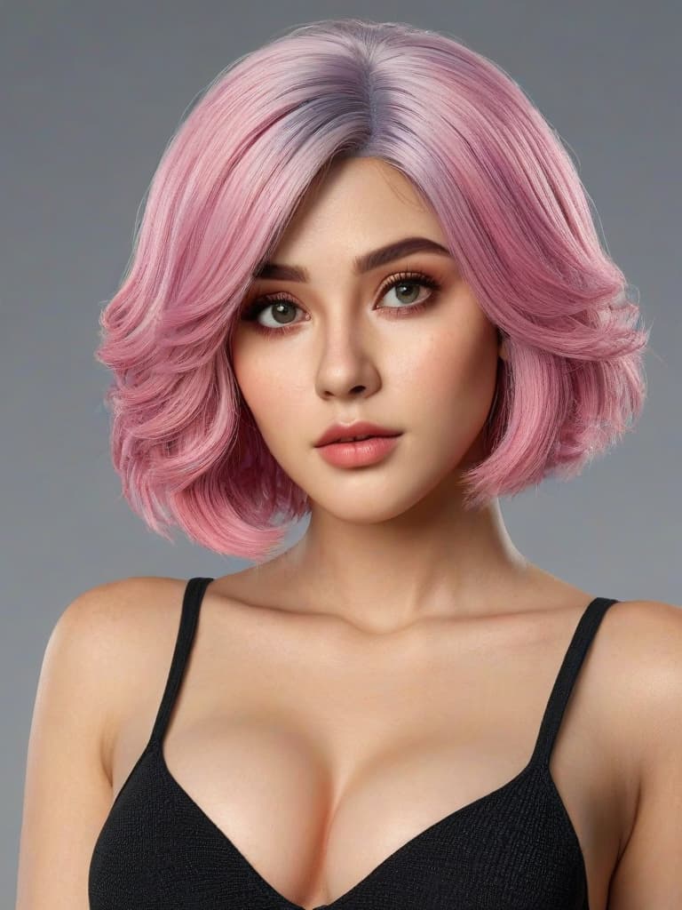  1 , , short, heart shaped s, colored hair, detailed eyes, skinny face, perfect features, Beauty, Body, legs open using a , , makeup, sad, Realism, UHD, anatomically correct, accurate, textured skin, super detail, high details, award winning, , high quality, 4k, HD