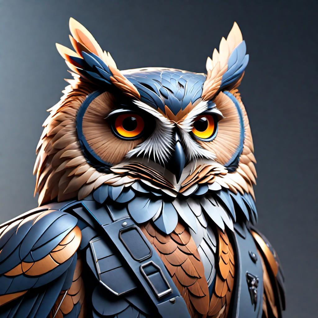  An original, edgy logo for an online course called 'Construction Insights.' This course features a pro with experience as a developer and general contractor. The logo should incorporate a strong, intellectual owl representing wisdom and knowledge, with the word 'Eunoia' included in the design. It should have a hard knocks training feel, using construction elements like tools or blueprints. The color palette should convey strength and professionalism, with modern and impactful styling. hyperrealistic, full body, detailed clothing, highly detailed, cinematic lighting, stunningly beautiful, intricate, sharp focus, f/1. 8, 85mm, (centered image composition), (professionally color graded), ((bright soft diffused light)), volumetric fog, trending on instagram, trending on tumblr, HDR 4K, 8K