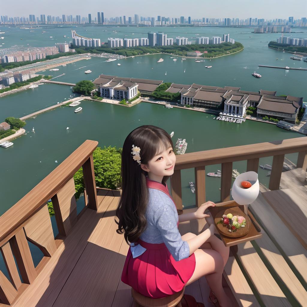  masterpiece, best quality, Suzhou Bay view