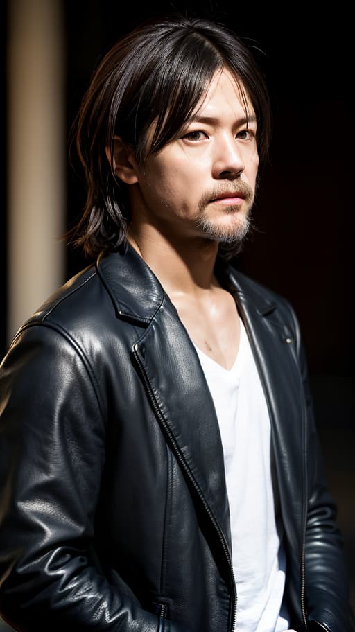  Best quality, masterpiece, ultra high res, (photorealistic:1.4), raw photo, (detail face:1.3), (realistic skin), deep shadow, dramatic lighting, stylish, fashionable, Norman Reedus, Daryl Dixon, suit, handsome, rugged, charismatic, actor, celebrity, cool, trendy, edgy, masculine, iconic, leather jacket, zombie hunter, crossbow, motorcycle, tough, deep shadow, dramatic lighting, portrait, portrait size, unedited, symmetrical balance