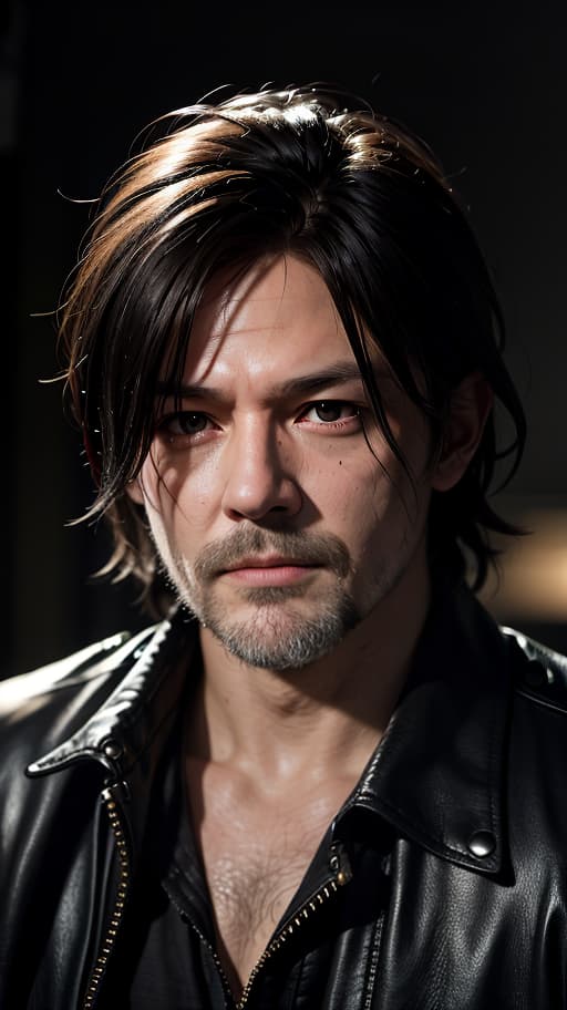  Best quality, masterpiece, ultra high res, (photorealistic:1.4), raw photo, (detail face:1.3), (realistic skin), deep shadow, dramatic lighting, stylish, fashionable, Norman Reedus, Daryl Dixon, handsome, rugged, actor, zombie hunter, crossbow, badass, leather jacket, intense gaze, cool, charismatic, tough, survivor, apocalyptic world, motorcycle rider, iconic character, TV series, deep shadow, dramatic lighting, portrait, portrait size, unedited, symmetrical balance