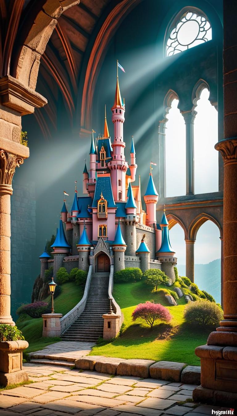  Professional 3D model of a fantasy castle surrounded by a magical aura. Anime style, key visual, vibrant, studio anime, highly detailed. . Rendered with Octane, the model is highly detailed,dramatic lighting. hyperrealistic, full body, detailed clothing, highly detailed, cinematic lighting, stunningly beautiful, intricate, sharp focus, f/1. 8, 85mm, (centered image composition), (professionally color graded), ((bright soft diffused light)), volumetric fog, trending on instagram, trending on tumblr, HDR 4K, 8K