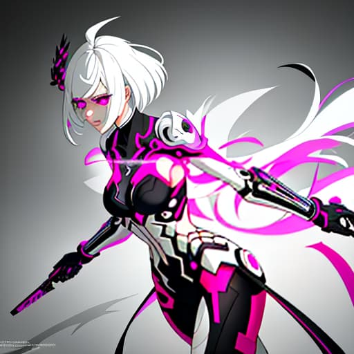  A girl with white hair and pink eyes strikes her enemy in an emotional outburst using a weapon. Side view. Action scene. In the background, a lifeless and grim city. Grim Korean anime. In color., Indie game art, (Vector Art, Borderlands style, Arcane style, Cartoon style), Line art, Disctinct features, Hand drawn, Technical illustration, Graphic design, Vector graphics, High contrast, Precision artwork, Linear compositions, Scalable artwork, Digital art, cinematic sensual, Sharp focus, humorous illustration, big depth of field, Masterpiece, trending on artstation, Vivid colors, trending on ArtStation, trending on CGSociety, Intricate, Low Detail, dramatic hyperrealistic, full body, detailed clothing, highly detailed, cinematic lighting, stunningly beautiful, intricate, sharp focus, f/1. 8, 85mm, (centered image composition), (professionally color graded), ((bright soft diffused light)), volumetric fog, trending on instagram, trending on tumblr, HDR 4K, 8K