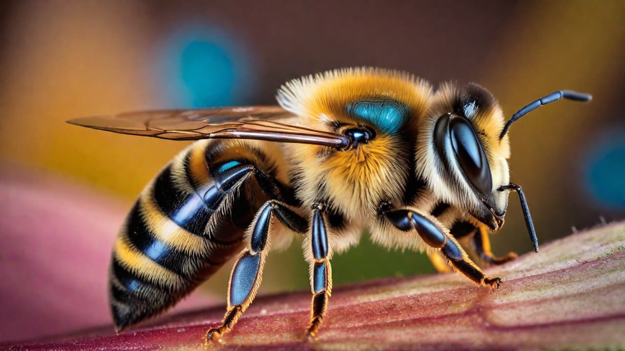  Macro Photography, Abstract Colorful Bee Macro Photography, close up, macro 100mm, macro photography