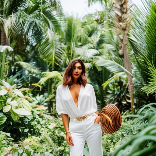 analog style Tropical Paradise hyperrealistic, full body, detailed clothing, highly detailed, cinematic lighting, stunningly beautiful, intricate, sharp focus, f/1. 8, 85mm, (centered image composition), (professionally color graded), ((bright soft diffused light)), volumetric fog, trending on instagram, trending on tumblr, HDR 4K, 8K