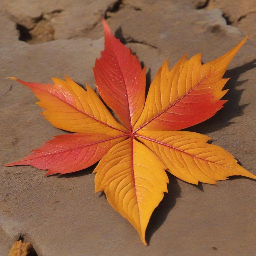  Drops of blood on gold leaves