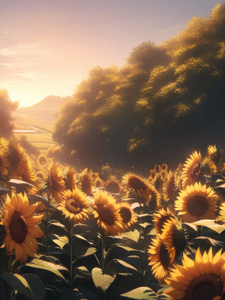  Sunflower field, masterpiece, best quality,8k,ultra detailed,high resolution,an extremely delicate and beautiful,hyper detail