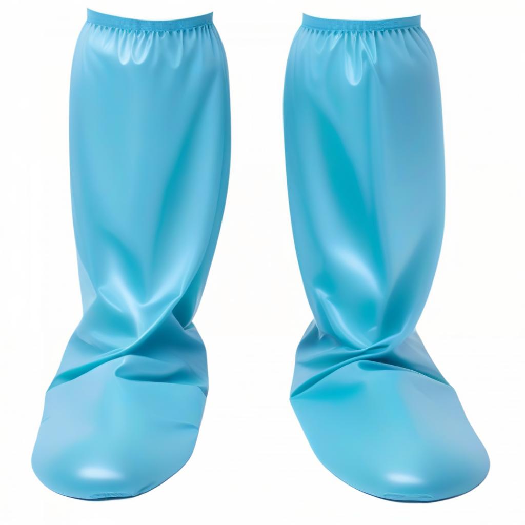  Remember how high surgical stockings with upper elastic bands, made of glossy latex, look like. The lower part, from the sole to the ankle, is dark green, and the upper part, from the ankle to the knee, is dark blue. hyperrealistic, full body, detailed clothing, highly detailed, cinematic lighting, stunningly beautiful, intricate, sharp focus, f/1. 8, 85mm, (centered image composition), (professionally color graded), ((bright soft diffused light)), volumetric fog, trending on instagram, trending on tumblr, HDR 4K, 8K