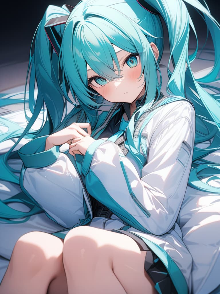  Hatsune Miku, masterpiece, best quality,8k,ultra detailed,high resolution,an extremely delicate and beautiful,hyper detail