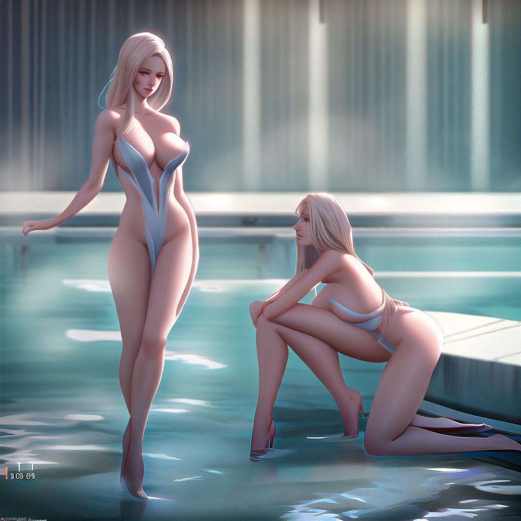  naked woman in pool hyperrealistic, full body, detailed clothing, highly detailed, cinematic lighting, stunningly beautiful, intricate, sharp focus, f/1. 8, 85mm, (centered image composition), (professionally color graded), ((bright soft diffused light)), volumetric fog, trending on instagram, trending on tumblr, HDR 4K, 8K