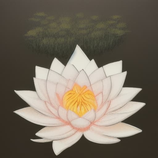  Image of 1 white lotus flower in heaven with serenity tone and holy spirituality mood create with pastel palette