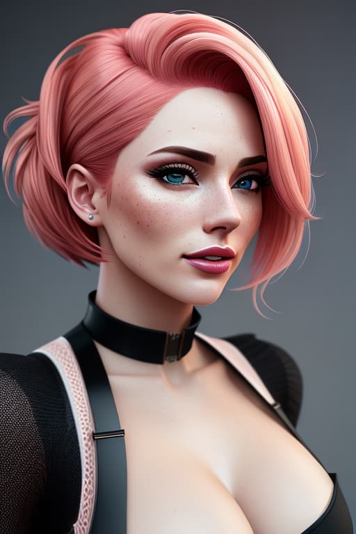  a closeup portrait of a playful maid, undercut hair, amazing body, busty, [ash blonde | ginger | pink hair], freckles, flirting with camera hyperrealistic, full body, detailed clothing, highly detailed, cinematic lighting, stunningly beautiful, intricate, sharp focus, f/1. 8, 85mm, (centered image composition), (professionally color graded), ((bright soft diffused light)), volumetric fog, trending on instagram, trending on tumblr, HDR 4K, 8K