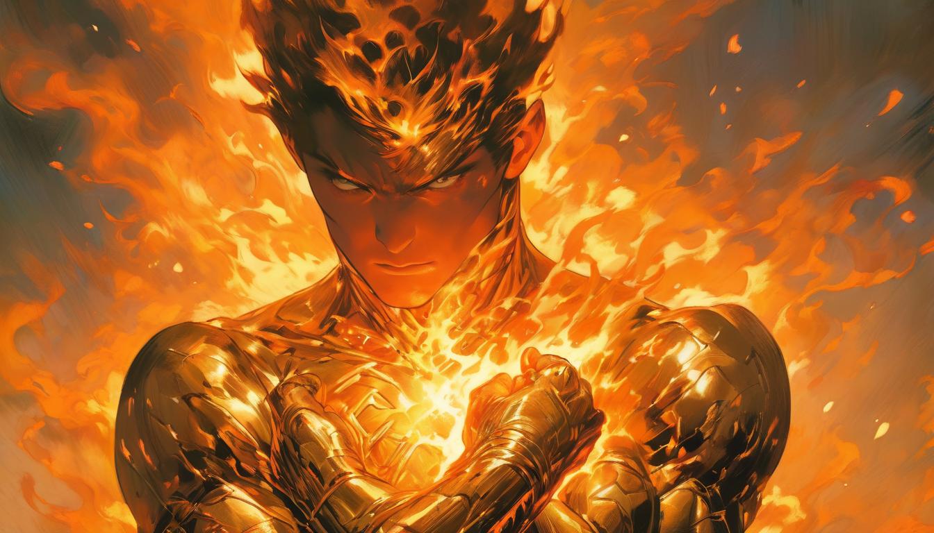  hyperrealism,fantasy aestheticA tender flame cradled within hands, glowing brilliantly, symbol of compassion, emanating warmth and love, delicate and powerful, boundless empathy, high tech clothing clad in sleek, futuristic costume with metallic accents and form fitting designs, marvel superhero comics style, unreal engine rendering