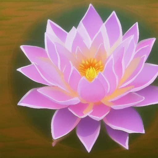  Image of 1 white lotus flower in heaven with serenity tone and holy spirituality mood create overall image in very lovely pastel palette