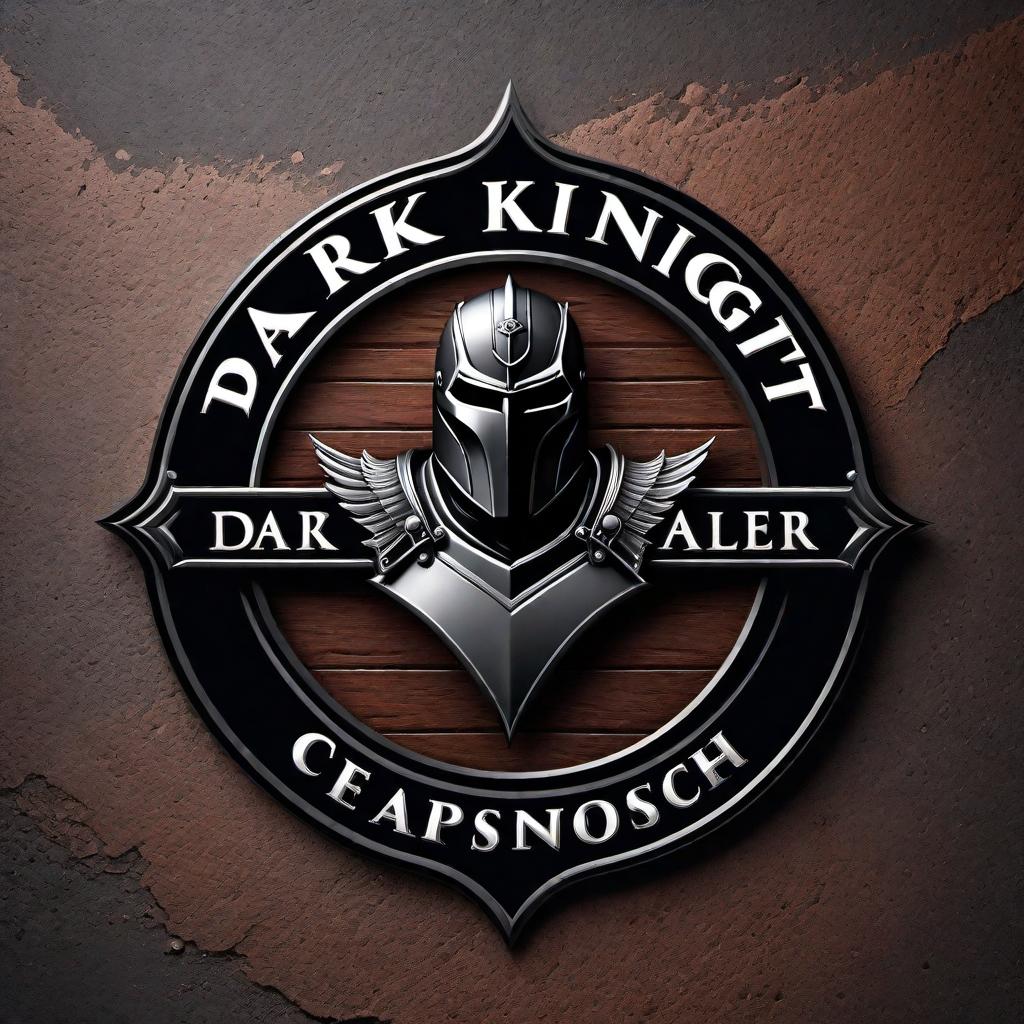  Create a logo design for a seal coating company called Dark Knight Sealer. The logo should incorporate elements like a knight, a shield, and dark tones prominently. Consider different styles such as modern, classic, and minimalist. Incorporate elements like a seal coating brush or asphalt imagery to reflect the company's services. hyperrealistic, full body, detailed clothing, highly detailed, cinematic lighting, stunningly beautiful, intricate, sharp focus, f/1. 8, 85mm, (centered image composition), (professionally color graded), ((bright soft diffused light)), volumetric fog, trending on instagram, trending on tumblr, HDR 4K, 8K