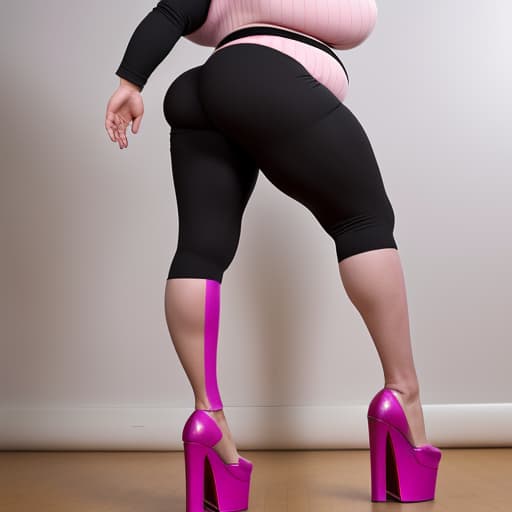  Fat chubby old , high heels pink, back view, BBW, standing, wide waist, full body view, 18 inch high platform shoes, pink shoes, not over, extremely obese, giant gaping , SSBBW, short hair, large head, under , standing straight pose, waist, very wide hips, , fat arms, mega fat, fat, skin, immobile, not over , standing stiff, ultra SSBBW, very wide waist, fit whole body to screen, standing upright always, no side angle views, mega heavyweight, 20 inch high heels pink, short bobcut hair, short hair, closed eyes, caucasian, fat , low angle front view, , , gigantic opening, eyelids closed, no head turns, gigantic , mi