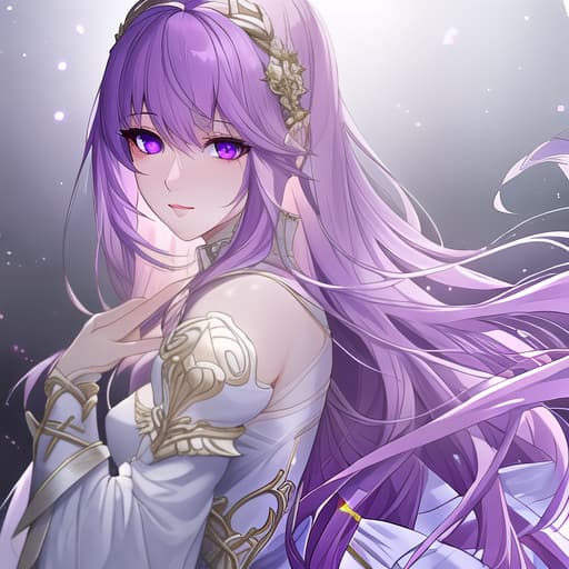  a girl manhua character with purple hair and light pink eyes with white skin wearing noble dress hyperrealistic, full body, detailed clothing, highly detailed, cinematic lighting, stunningly beautiful, intricate, sharp focus, f/1. 8, 85mm, (centered image composition), (professionally color graded), ((bright soft diffused light)), volumetric fog, trending on instagram, trending on tumblr, HDR 4K, 8K