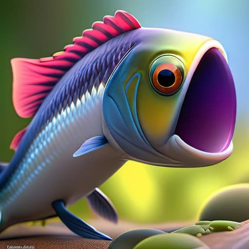  pixar character ,pixar style, funny creature from parallel reality, (best quality), (masterpiece), (best lighting), (high detailed skin:1.0),( detailed eyes), 8k uhd, dslr, soft lighting, best quality, film grain, Fujifilm XT3, crazy fish hyperrealistic, full body, detailed clothing, highly detailed, cinematic lighting, stunningly beautiful, intricate, sharp focus, f/1. 8, 85mm, (centered image composition), (professionally color graded), ((bright soft diffused light)), volumetric fog, trending on instagram, trending on tumblr, HDR 4K, 8K