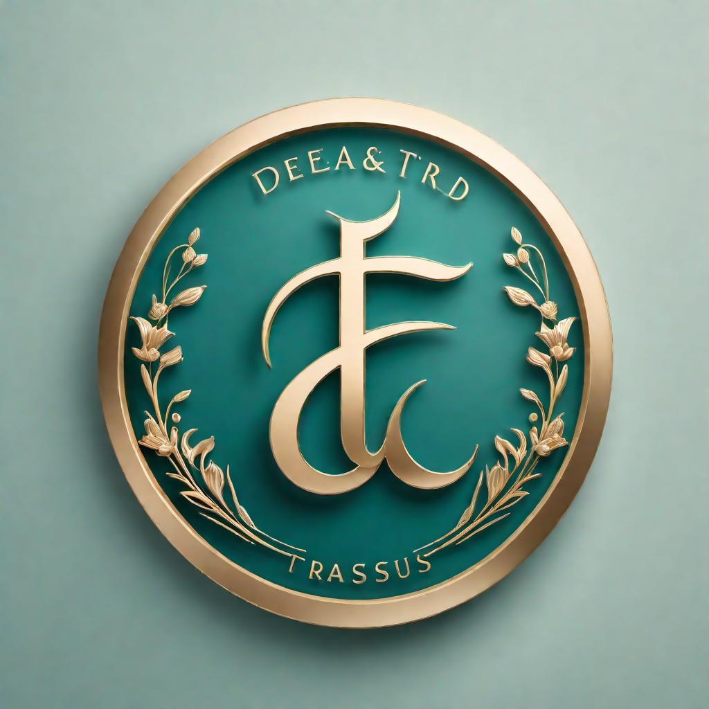  A professional and elegant logo featuring the letters 'DT' for an acupuncture business office. The design should incorporate elements that reflect tranquility, healing, and traditional acupuncture practices. Use soothing colors such as greens and blues, and include subtle imagery suggesting needles, lotus flowers, or other symbols of wellness and balance. hyperrealistic, full body, detailed clothing, highly detailed, cinematic lighting, stunningly beautiful, intricate, sharp focus, f/1. 8, 85mm, (centered image composition), (professionally color graded), ((bright soft diffused light)), volumetric fog, trending on instagram, trending on tumblr, HDR 4K, 8K