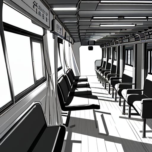  Purchase a train, on the upper shelf of which sits a small girl, and behind the window is the city of Tallinn., Pencil drawing, Black and White, B&W, Low detail, sketch, concept art, Manga style, Anime style, line art, webtoon, manhua, chalk, hand drawn, defined lines, simple shades, simplistic, manga page, minimalistic hyperrealistic, full body, detailed clothing, highly detailed, cinematic lighting, stunningly beautiful, intricate, sharp focus, f/1. 8, 85mm, (centered image composition), (professionally color graded), ((bright soft diffused light)), volumetric fog, trending on instagram, trending on tumblr, HDR 4K, 8K