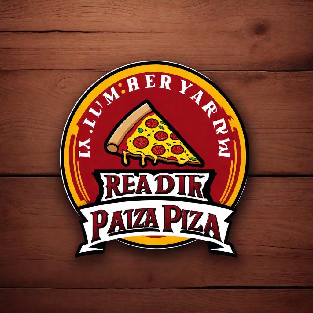  A creative and appealing logo for 'Lumber Yard Pizza.' The logo should combine elements of a lumber yard and a pizza place. It can include imagery such as a pizza slice with a wood texture, logs or planks of wood, and perhaps a rustic or vintage-style font for the text 'Lumber Yard Pizza.' The colors should be warm and inviting, using shades of brown, red, and yellow to evoke a cozy, welcoming feel. hyperrealistic, full body, detailed clothing, highly detailed, cinematic lighting, stunningly beautiful, intricate, sharp focus, f/1. 8, 85mm, (centered image composition), (professionally color graded), ((bright soft diffused light)), volumetric fog, trending on instagram, trending on tumblr, HDR 4K, 8K